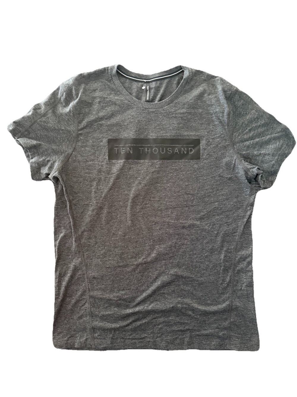 Ten Thousand Men's Durable Logo Tee Shirt Gray Size M TTKT025 Training Workout